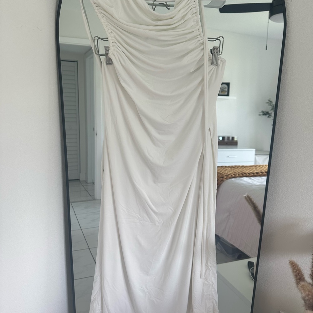Babyboo White Maxi Backless Dress